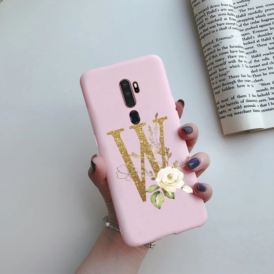 For Oppo A9 A5 2020 Case Cover Shockproof Cute Letters Soft Silicone Phone Case For Oppo A9 A5 OppoA9 OppoA5 A 9 2020 Cases 6.5" casing oppo Cases For OPPO