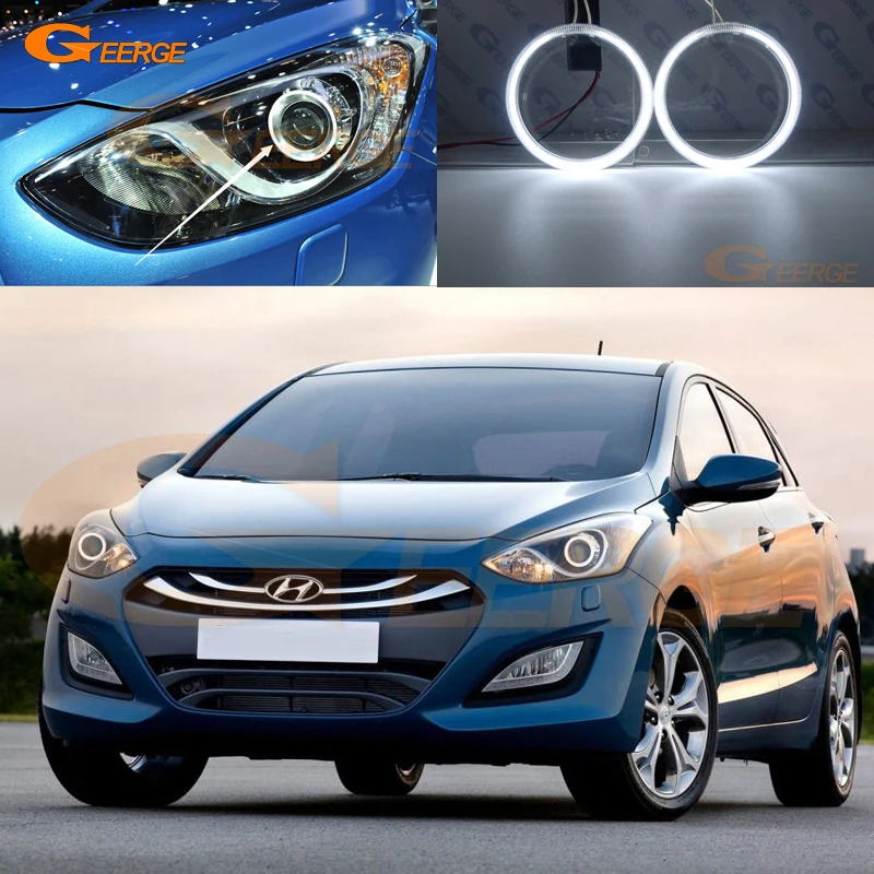 Для HYUNDAI I30 GD 2011 2012 2013 2014 2015 2016 проектор фары отличные ультра яркие CCFL ангельские