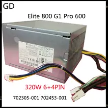 GD – alimentation électrique 800 W pour PC Elite 600 G1 Pro 320, tour, entièrement testé, Original, 702305 W, 702453, 001, 702306, 001