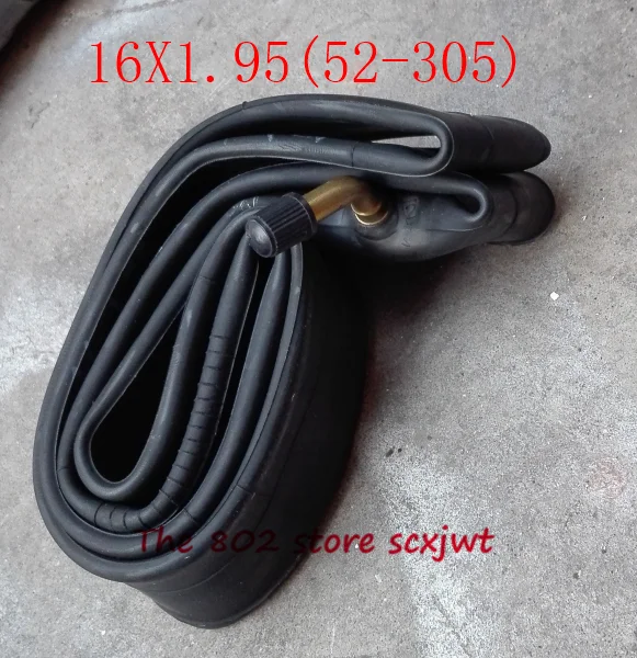 Высокое качество 16X1,95(52-305) трубчатая шина 16*1,95 внутренняя и внешняя шина для литиевых трамвайных велосипедных электромобилей