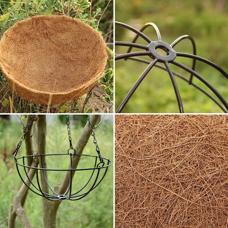 1pc Hanging Coconut Pots Creative Home Garden Hang Plants Holder Decoration Vegetable Flower Pots Decor