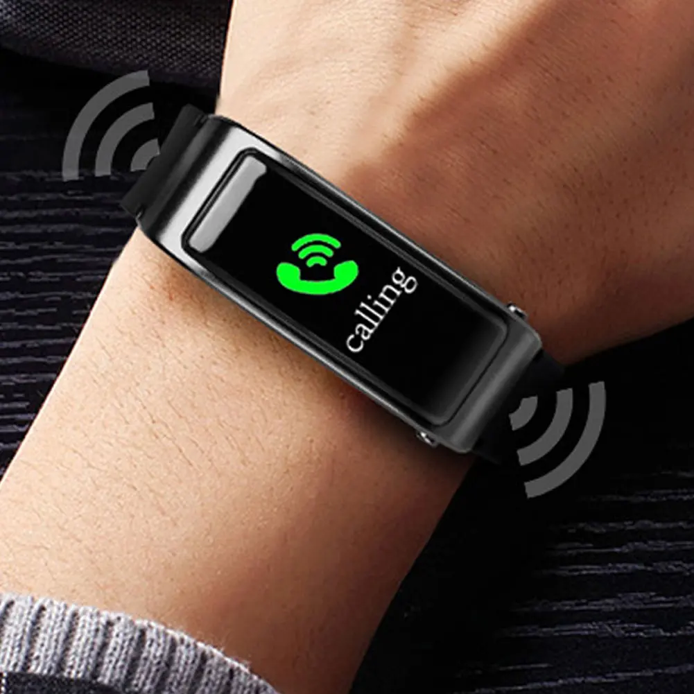 2 в 1 умный браслет с Bluetooth наушники HeartRate монитор водонепроницаемые часы ING-SHIPPING