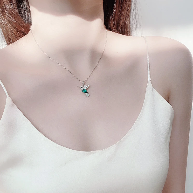 Collana Con Ciondolo In Argento Tibetano A Forma Di Colibrì Con - Foto 2