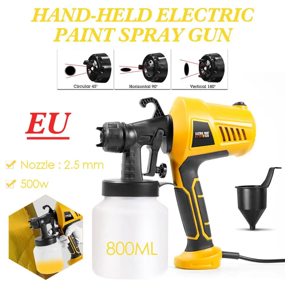 

Electric HVLP Paint Sprayer 500W 220V High Power Home Electric Paint Sprayer 3 Patterns Easy Spraying and Clean Perfect for Begi
