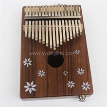 17 клавиш калимба, твердая древесина КоА тела «пианино для больших пальцев» музыкальный инструмент калимба аксессуары с звукоснимателем