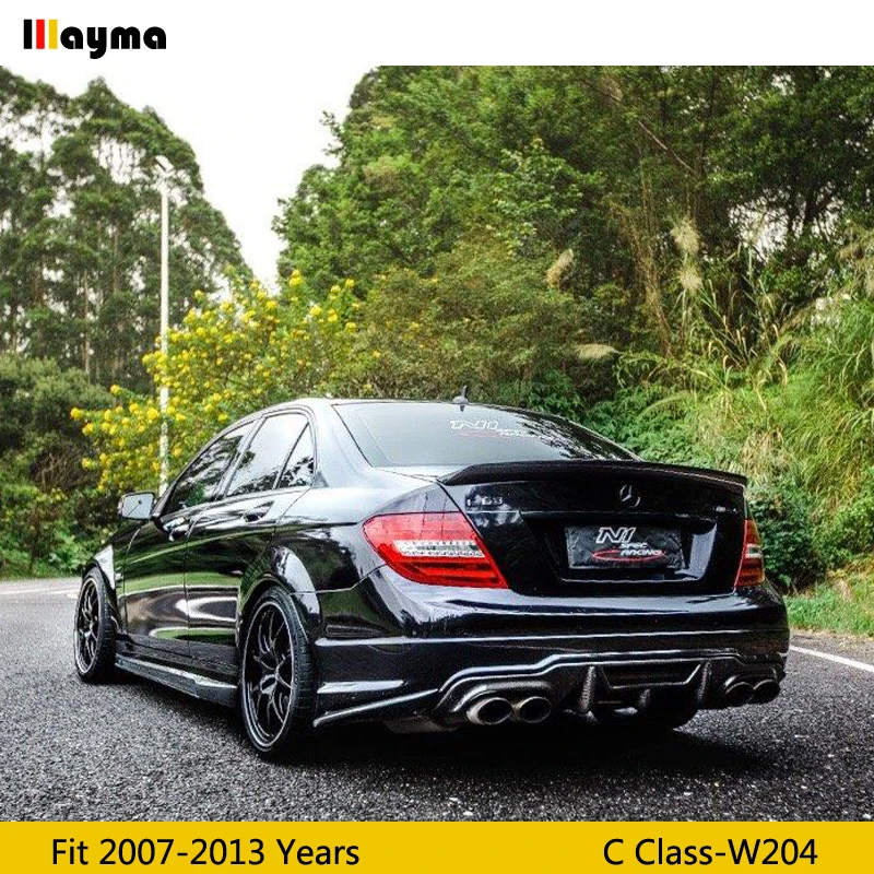 V образный задний спойлер для багажника из углеродного волокна benz c класса c180 c250 4