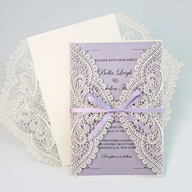 Exquisite Lace Wedding Invitation
