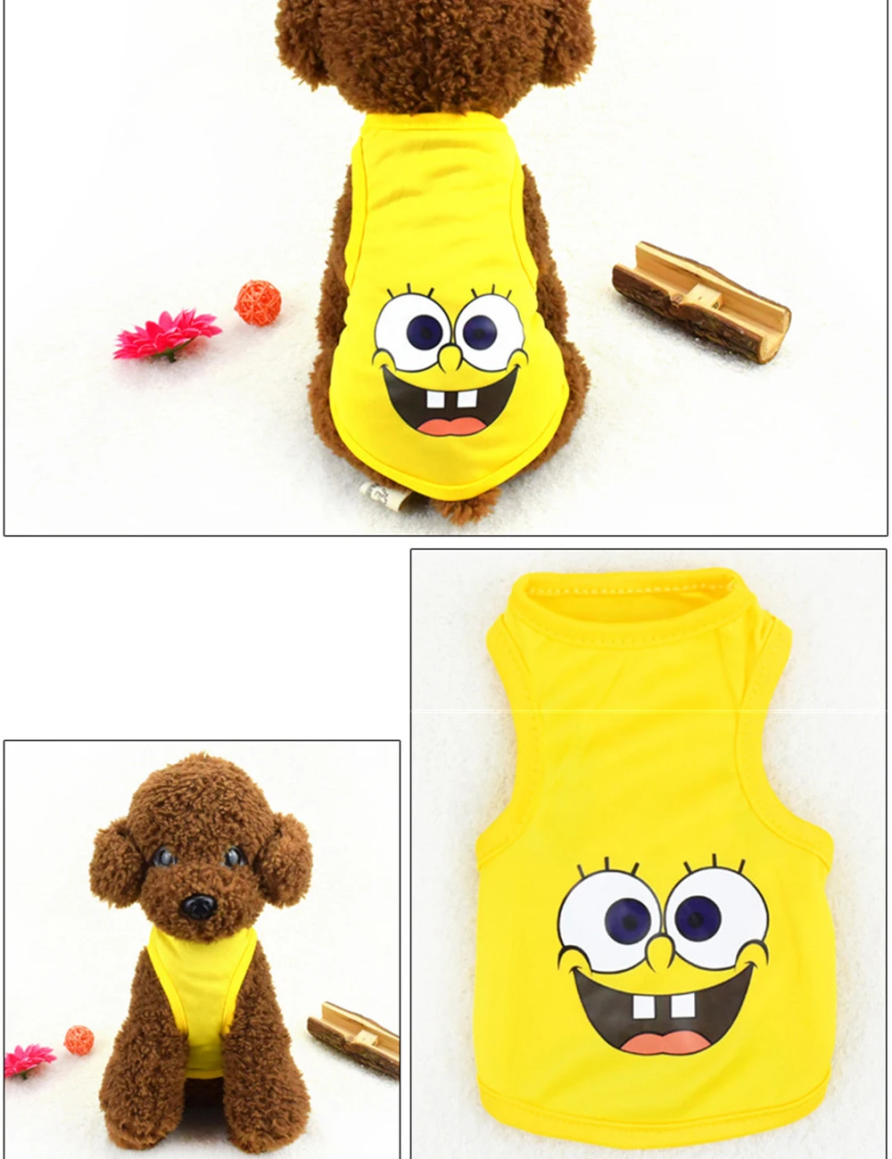 Pet Cat Clothes for Cats Summer Vest T Shirt Dog Cat Clothes Costume for Small Dogs Cartoon Vest for Puppy 35 (27)