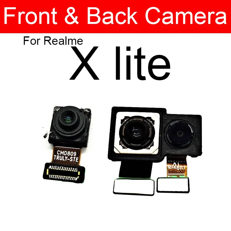 

Front & Back Camera For OPPO Realme X Lite Small Facing & Rear Main Camera Connector Module Flex Cable Replacement Parts