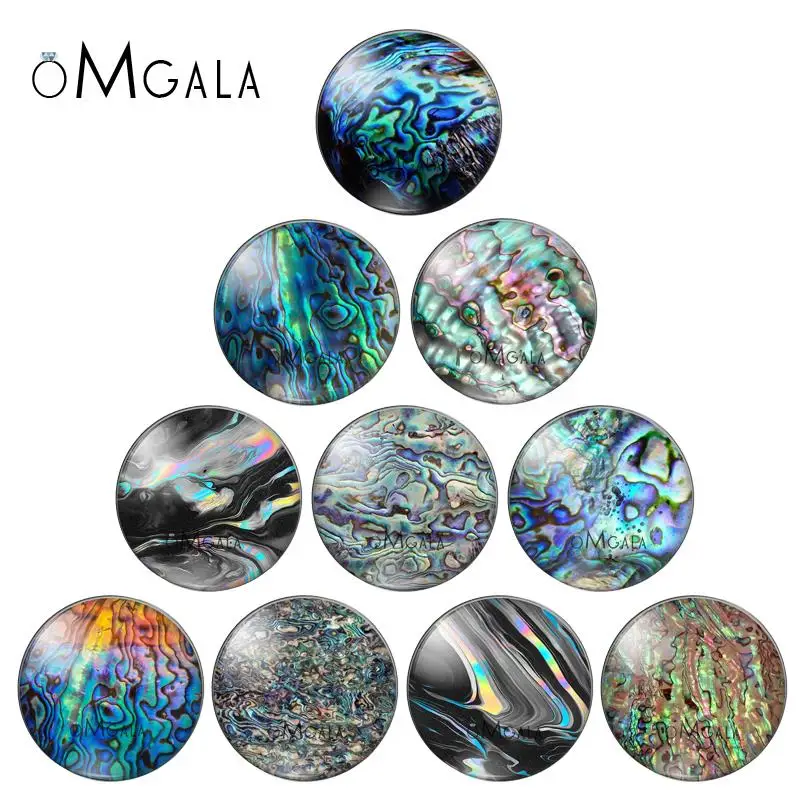 Новые ракушки abalone paua 10 шт. 12 мм/14 мм/16 мм/18 мм2 0 мм // 25 круглые фото кабошон плоская