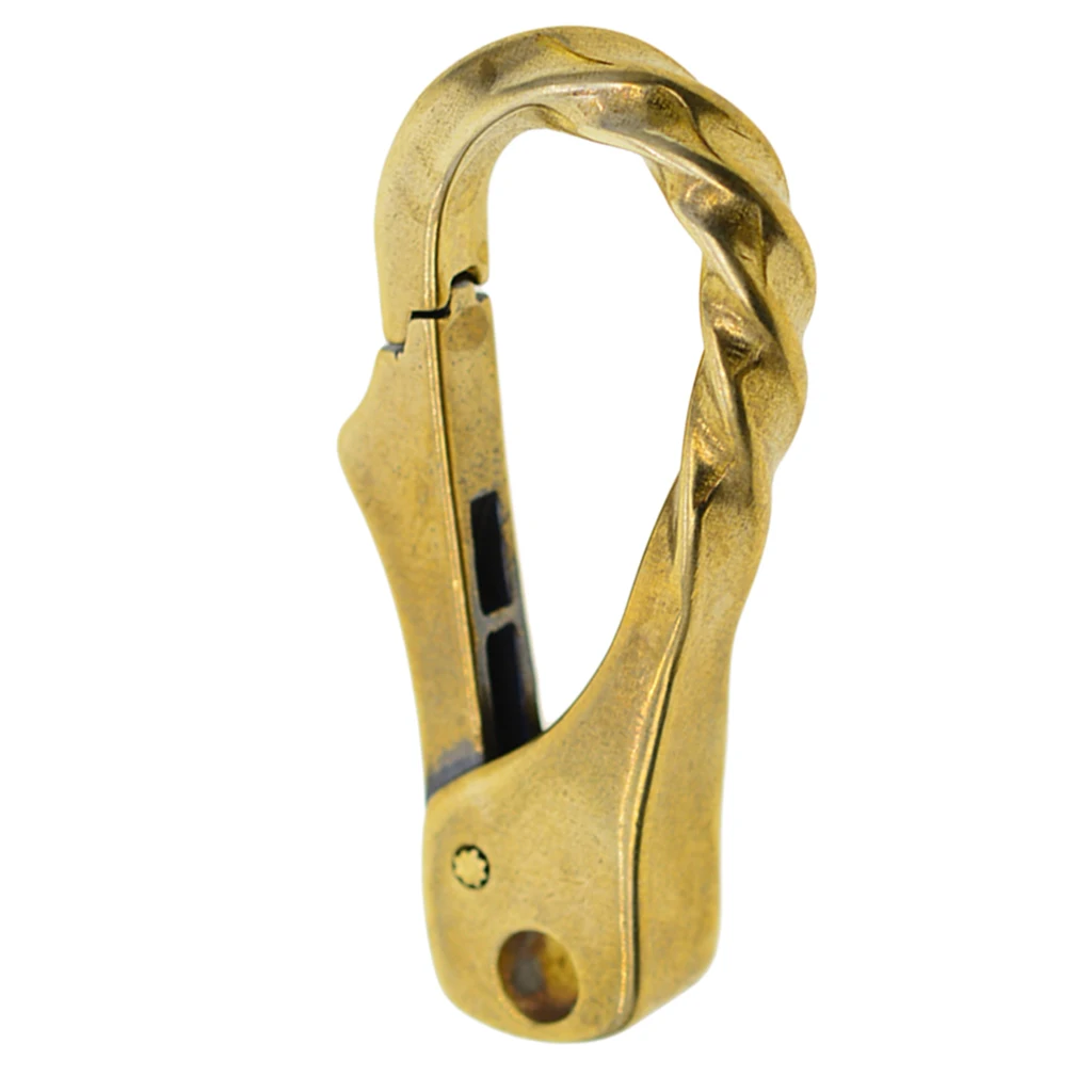 Brass Twisted Design Decorative Lobster Clasps Swivel Claw Hook Keychain