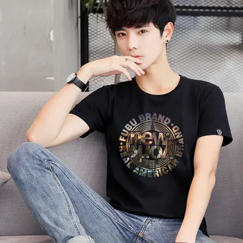 

Summer new women's street letter characters print loose short-sleeved T-shirt 23.29