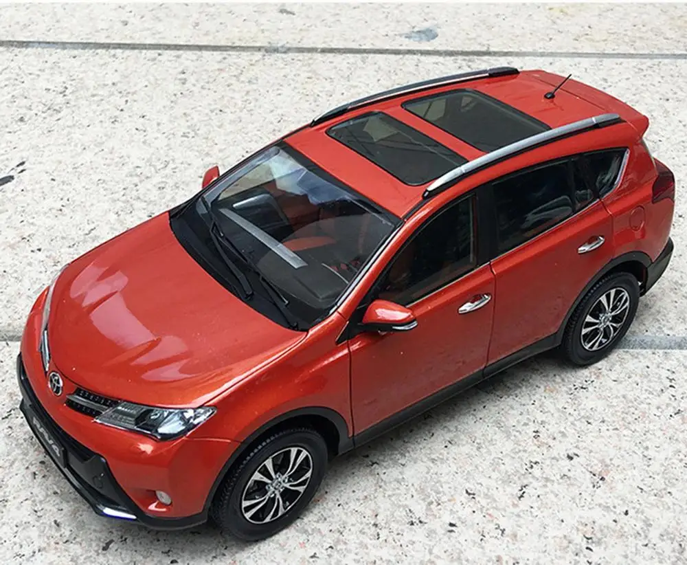 1/18 Масштаб Toyota RAV4 SUV оранжевый литье под давлением автомобильные модельные игрушки, коллекционные подарки