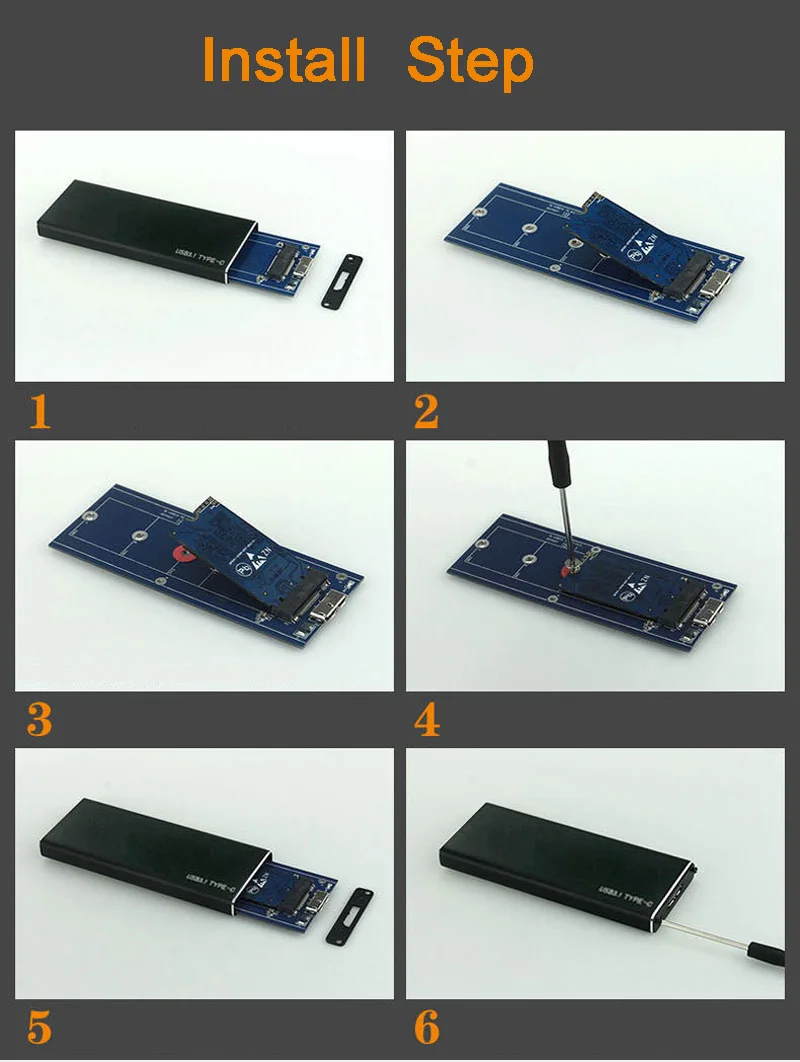 USB-C M.2 NVME SSD NVME корпус USB 3,1 type-c GEN2 M.2 SSD корпус до 10 Гбит/с для 2230-2280 M.2 NVME SSD жесткий диск M ключ