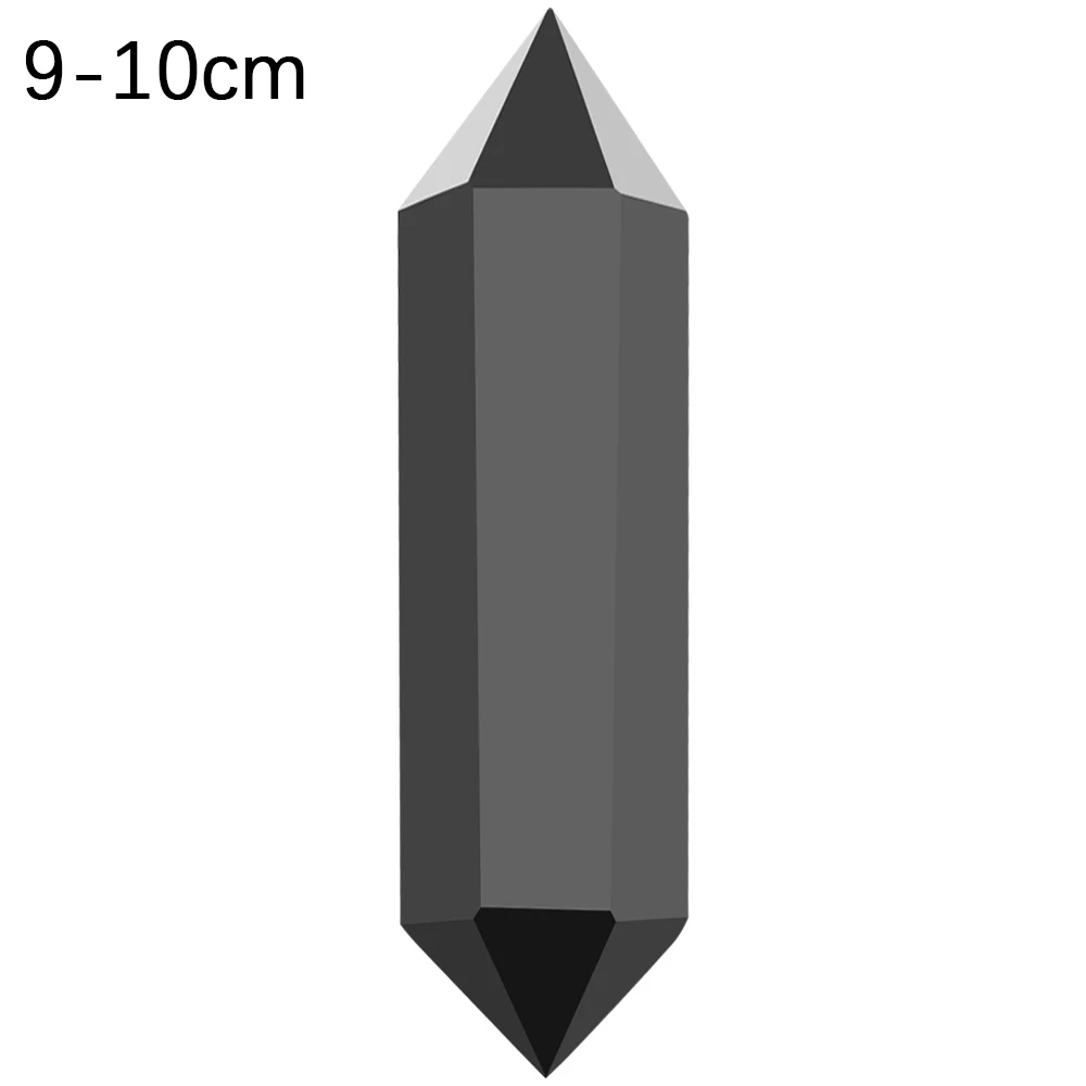 9-10cm balck Черный турмалин натуральный кварц целебный кристалл камень волшебная энергия жезл для рейки минералы башня шестиугольная обелиска украшение дома - Цвет: 9-10cm balck