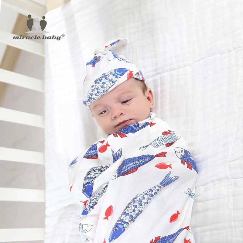 LAT/комплект из 2 предметов; пеленка для новорожденных+ шапочка; хлопковое детское одеяло; постельные принадлежности с героями мультфильмов; милый спальный мешок для малышей 0-6 месяцев