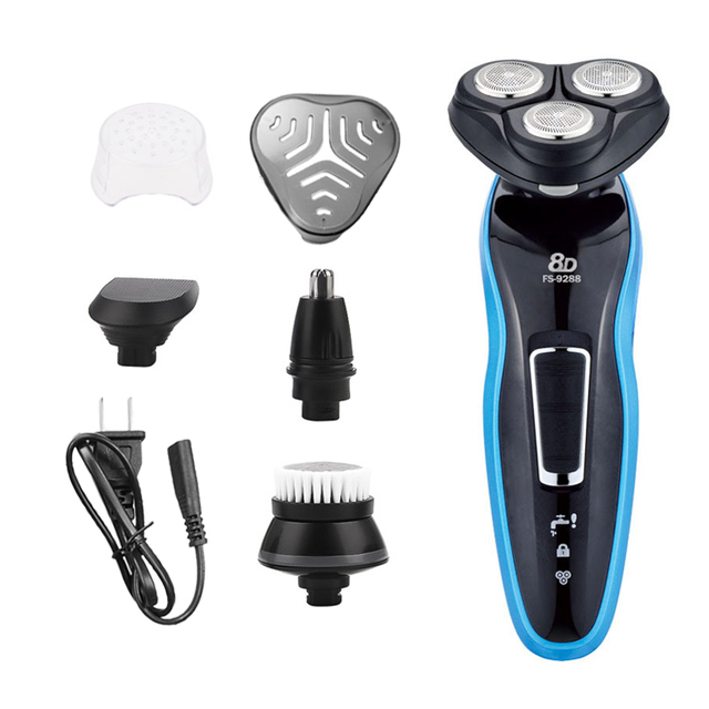 Floating Electric Razor Shaving Machine LCD Display Rechargeable Washable Beard 4 In 1 Hair Shaver for Men