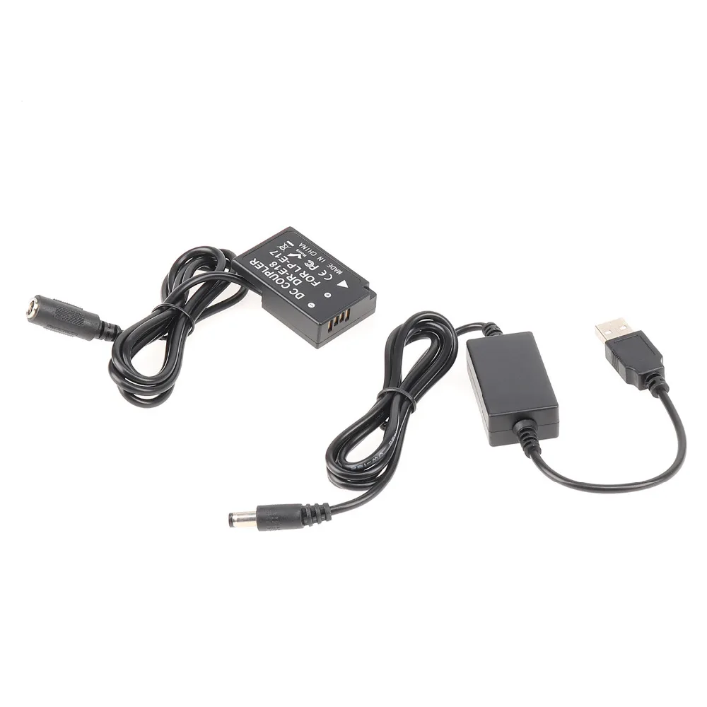 FOTGA LP-E17 Dummy Battery Plate Coupler with 5V 2A USB Cable for Canon EOS RP 77D 200D 750D 760D 800D