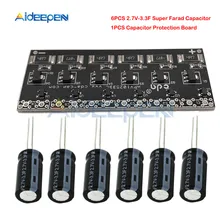 6 шт./компл. 2,7 в 3.3F сверх яркий конденсатор Ultracapacitor для автоматического источника питания Ultracapacitor с защитной платой для автомобиля