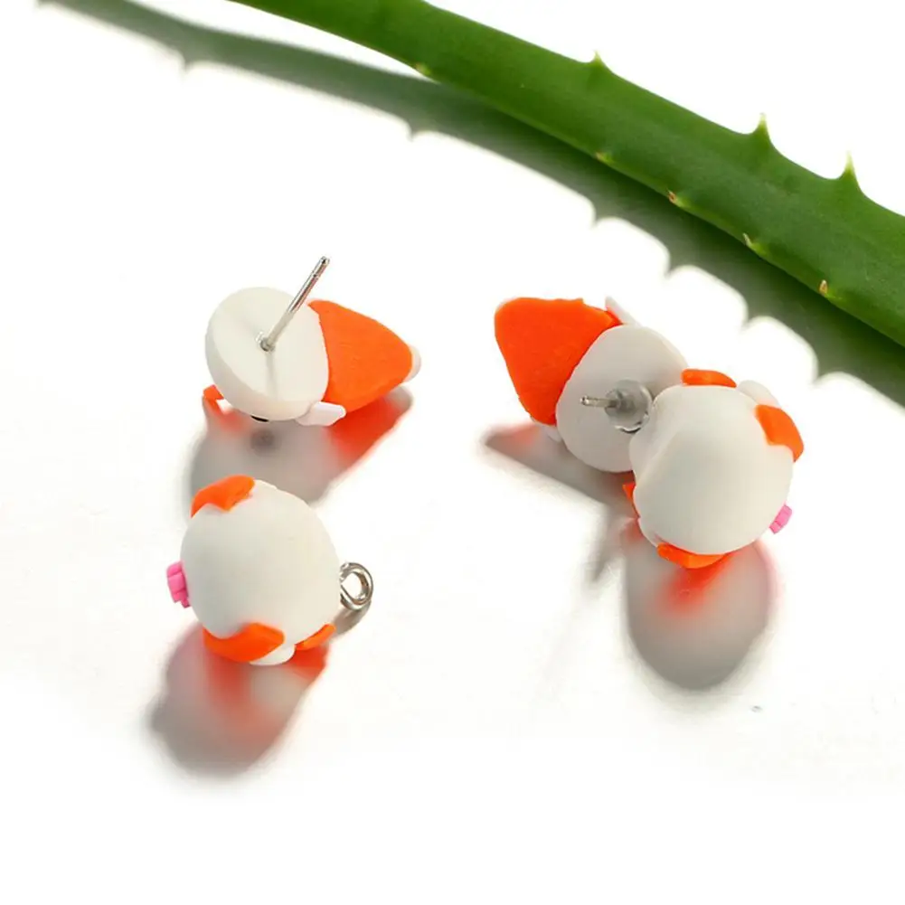 Милый 3D Мультфильм Снеговик Санта Клаус Стад Fimo милый Рождественский Bigeye Лось красная шляпа Санта животное серьги для девочек детей