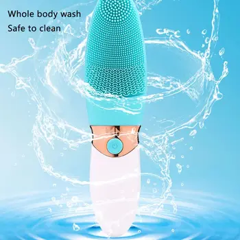 

Facial Facial Cleansing Brush Anti-Aging Facial Massager Electric Face Brush With Dry battery Silicone Face Clean Skin Care Oil