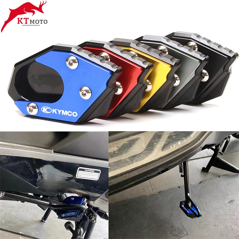 Motorcycle Accessories Kickstand Extension Plate For KYMCO Downtown 200i  300i 350i 300 Xciting 250 400 side Stand Enlarge Pad