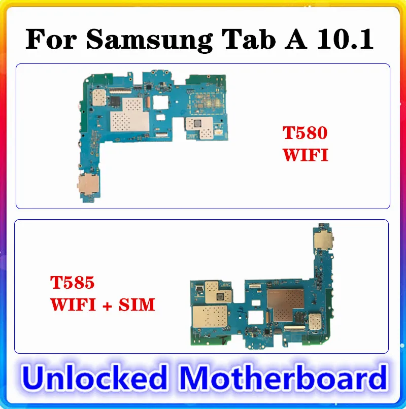 Для Samsung Tab A 10 1 T580 T585 материнская плата Оригинальный Заменить чистой сим карты/Wi Fi