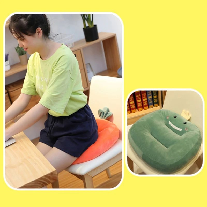 Нескользящая подушка для стула, зимняя мягкая плюшевая мультяшная Подушка для стула, милая подушка для сиденья, утолщенная Подушка для стула, подушка для дивана, подушка для сиденья для дома и офиса