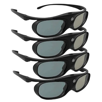 

4 PCS Active Shutter 3D Glasses for DLP Link Compatible 96-144HZ with Optama /Acer/BenQ /ViewSonic/XGIMI DLP Link Projectors