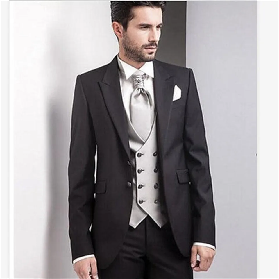 picture color Мужской костюм Smolking Noivo Terno, приталенный, Easculino, вечерние костюмы для мужчин, официальные, свадебные, лучшие мужские смокинги для жениха, смокинги для жениха - Цвет: picture color