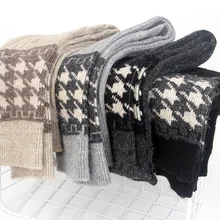 Women Winter Long Socks Colorful Stripe Snowflake High Knee Leg Warm Elastic Knitting Stockings Fashion Apparel Accessories