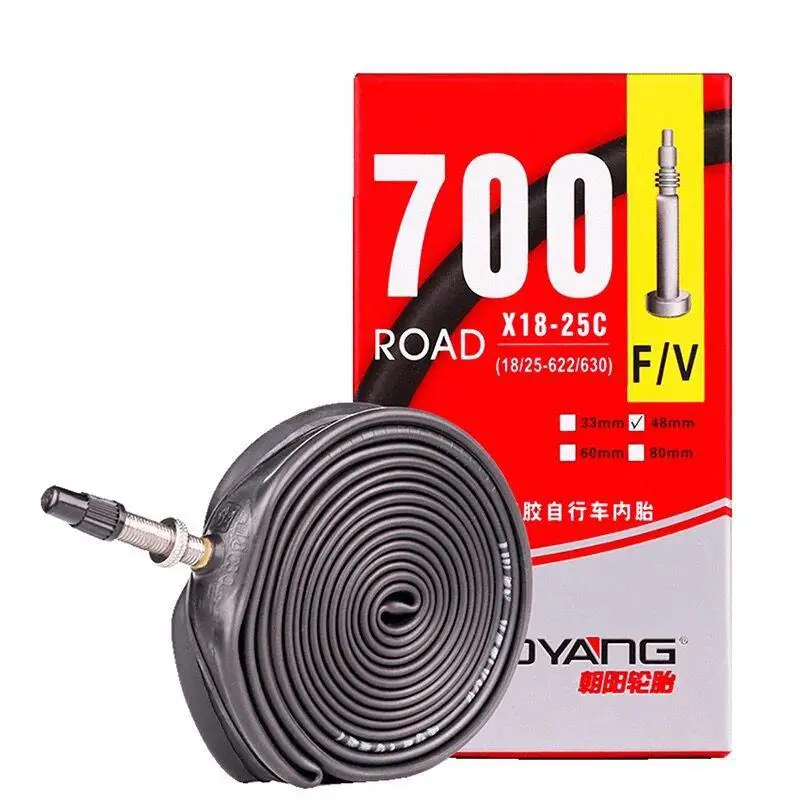 

Road Bike Inner Tube US French Valve Bicycle Tire Road Bike Cycle Butyl Rubber 700x23c 25 28 38 43 FV Tyre Inner Tube