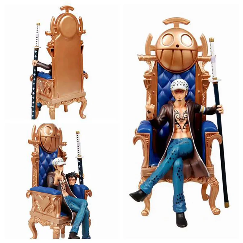 

29cm japanese anime one piece figure one piece GK Trafalgar Law PVC action figure toys Trafalgar Law sofa Sitting Decoration toy