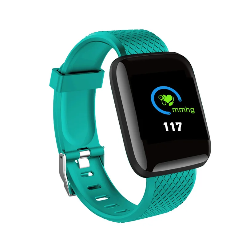 Супер Новые смарт-часы IP68 Водонепроницаемый фитнес-трекер сердечного ритма Bluetooth умные часы для iPhone Android телефон - Цвет: Green