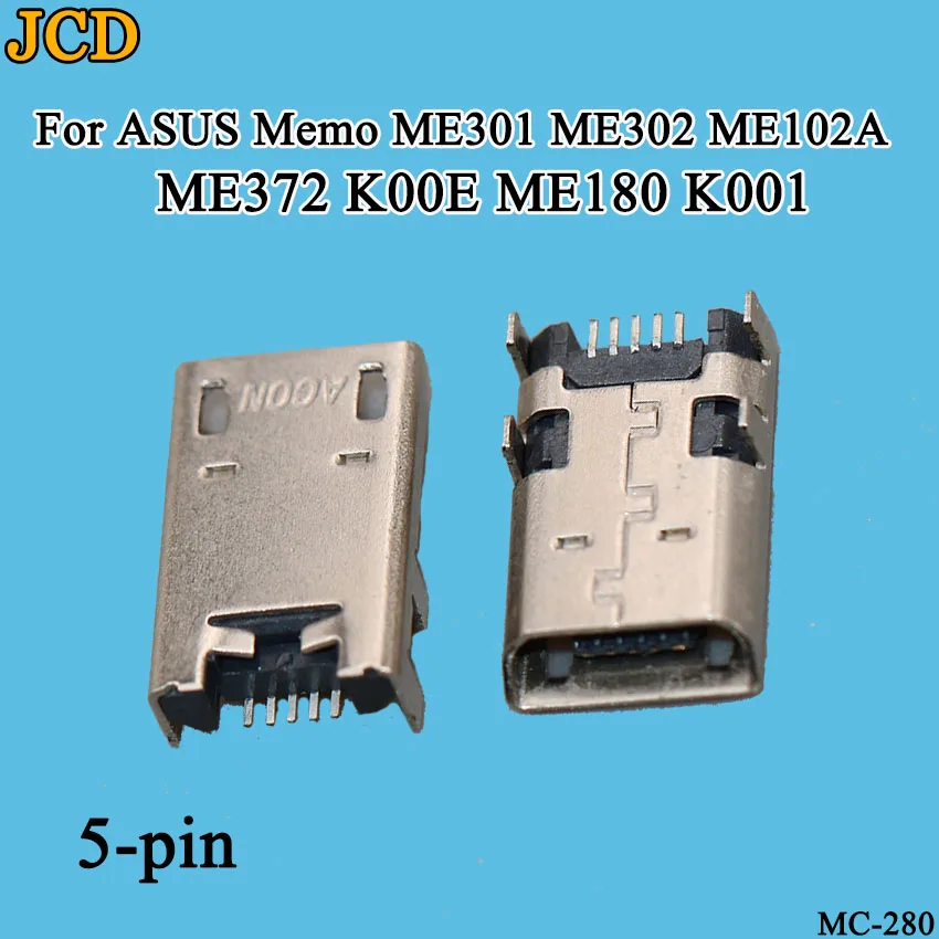 JCD 2 шт. для ASUS Memo ME301 ME302 ME102A ME372 K00E ME180 K001 Micro USB порт зарядки док-разъем для зарядки