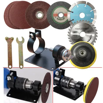 

14Pcs/Set Electric Hand Drill Cutting Polishing Grinding Seat Stand Holder Set Machine Bracket Rod Bar with Polished Pads Wrench