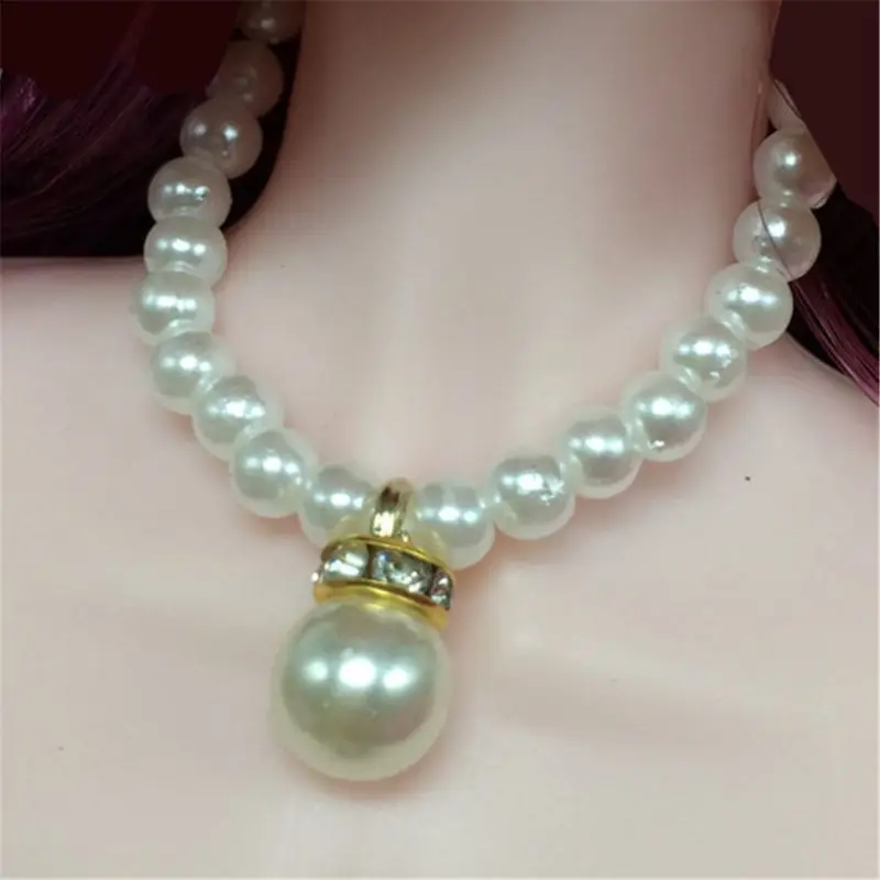 

Doll Pearl Necklace Earring Doll Accessories For BIyth Babie