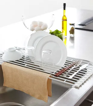 

Kitchen Sink Drain Rack Adjustable Drain Basket Vegetable Fruits Washing Basin Dish Storage Iron Washing Basket