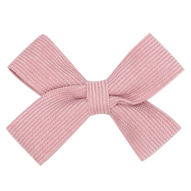 ncmama 2pcs/lot Solid Striped Corduroy Hair Clips 3'' Girls Kids Cross Knot Velvet Hair Bows Princess Hairpins Hair Accessories 3