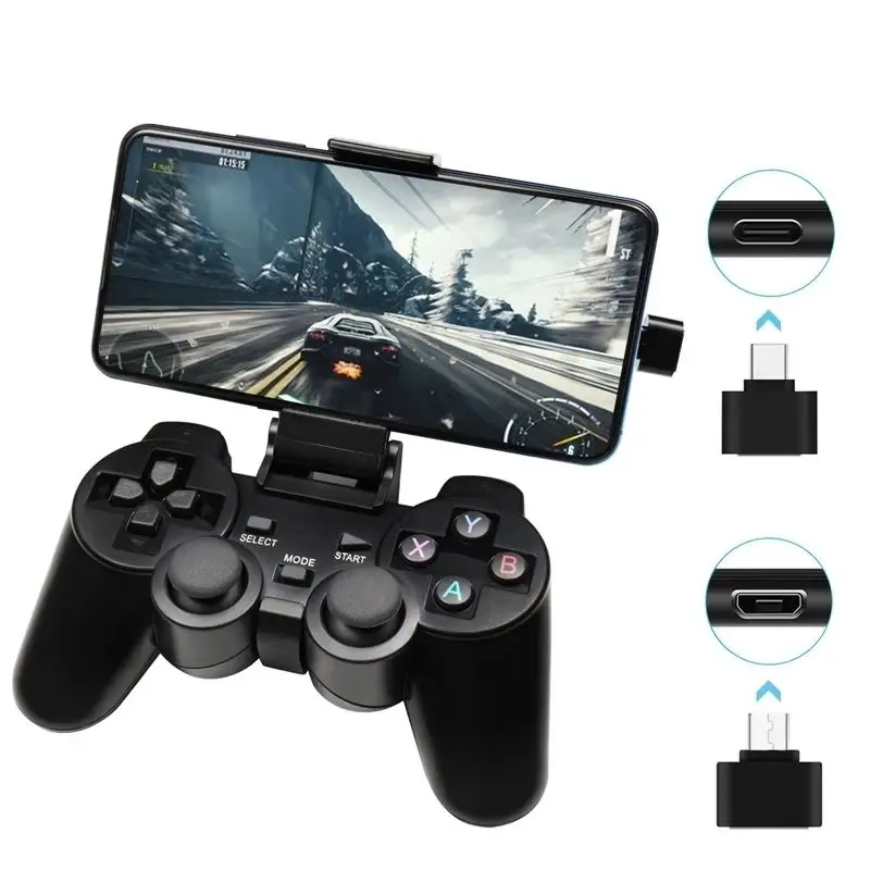 Kablosuz Gamepad Android telefon/PC/PS3/TV kutusu Joystick 2.4G USB Joypad  PC oyun denetleyicisi xiaomi akıllı telefon için