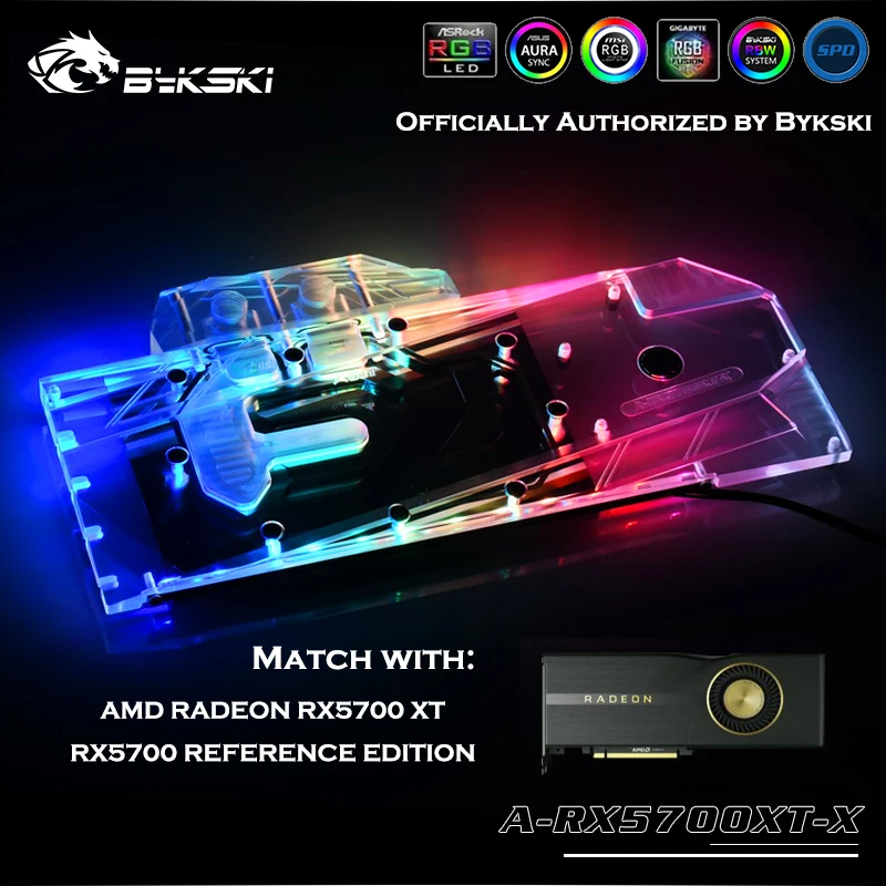 #^Special Price Bykski A-RX5700XT-X Full Coverage GPU Water Block For VGA AMD RADEON RX5700XT/5700 Graphics Card Cooler Heatsink New arrival