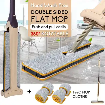

Double-sided Telescopic Mop+2/4PCS Lazy Flat Mop Flat Mops Wood Floor Mops Dust Push Mops Home Cleaning Tools