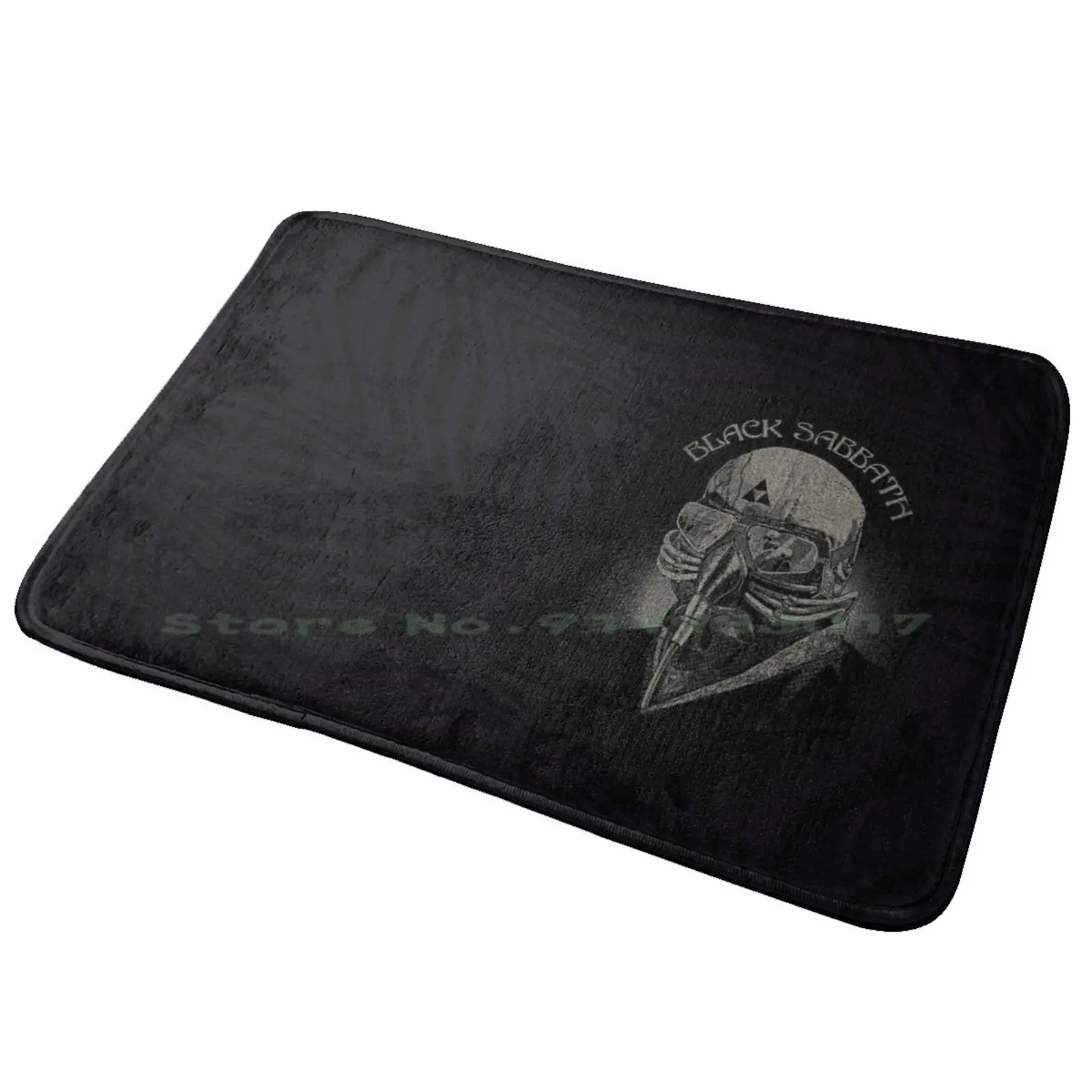 

Black Pattern Pilot Mask Entrance Door Mat Bath Mat Rug Anti-Slip Bedroom Kitchen Foot Mat Floor Carpet