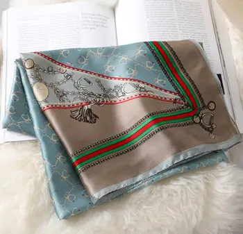 

Autumn and winter new elegant and atmospheric scarf women's imitation silk air conditioning warm shawl fashion thickened neck