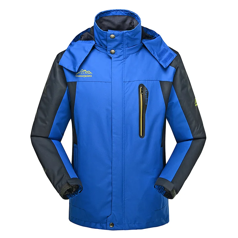 Пальто Мужская куртка спортивная осенне-зимняя ветровка мужская одежда пальто женское ветрозащитное Hombre повседневное 6XL 7XL 8XL MOOWNUC - Цвет: Blue