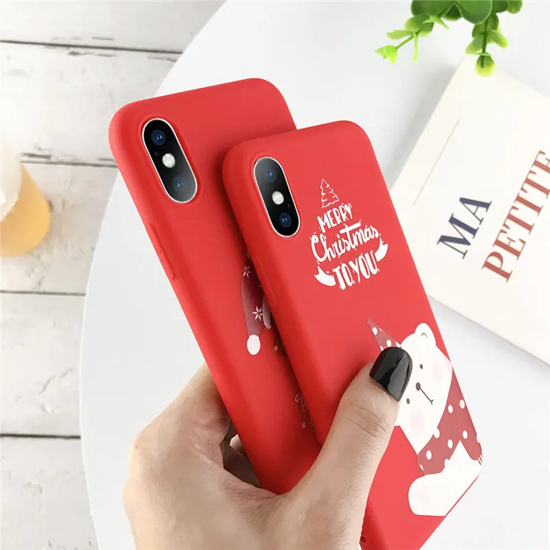 Lovebay чехол силиконовый чехол для телефона с рождественским рисунком для iPhone 11 Pro X XR XS макс 7 8 6 6s плюс 5S SE Санта Клаус снеговика и оленя; мягкий чехол для задней крышки