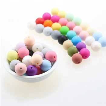

silicone beads round candy color 100PC baby teether 12mm Accessories Infant Necklace Pendant DIY nursing bracelet kids beads