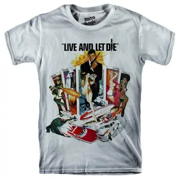 

Live And Let Die T Shirt 007 Roger Moore Bond Ian Fleming
