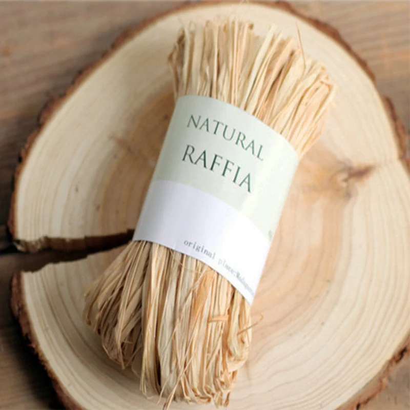 Cuerda de rafia Natural para manualidades, regalo de invitación de boda, embalaje, decoración para fiesta de boda, 10 m/bolsa