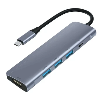 

Type C USB Hub 5 in 1 USB 3.0 4K HDMI Port Adapter High-Speed PD Charging Docking Station for Office PC Notebook